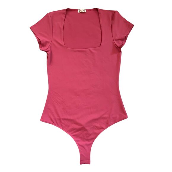 Intimately Free People Bodysuit Thong Sz Small Fair & Square Neck Stretch Womens - Picture 1 of 13